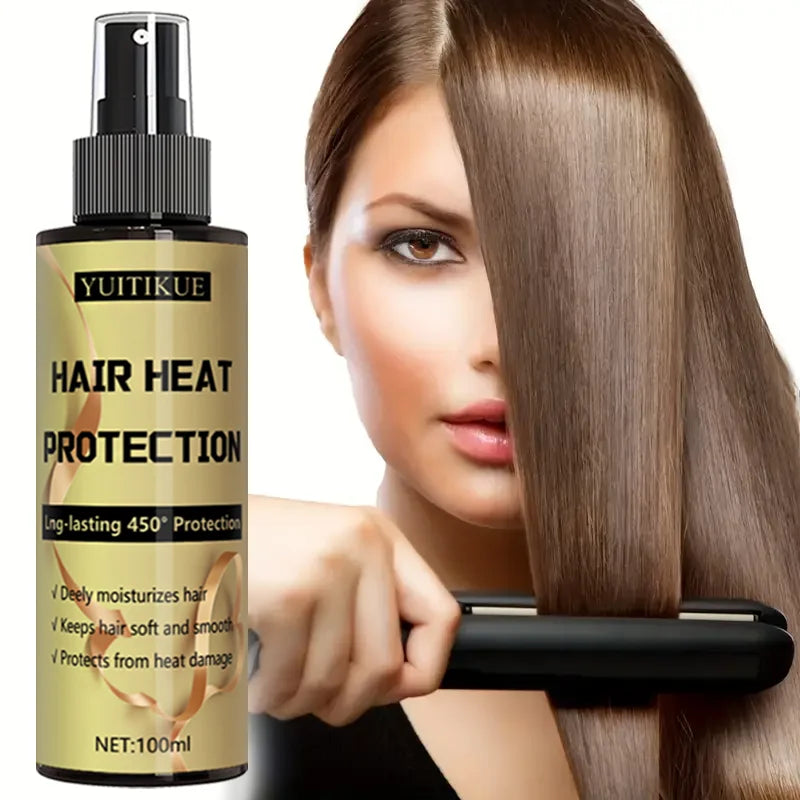 Hair heat protection spray, long-lasting