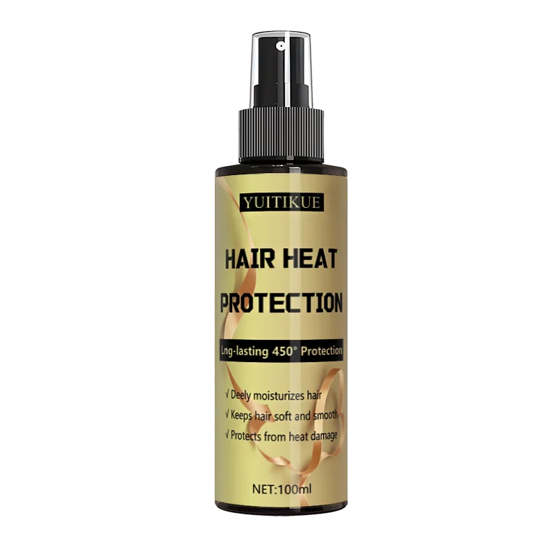 Hair heat protection spray, long-lasting