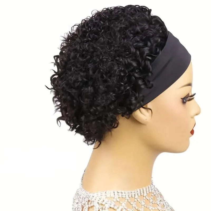 Headband Wig Human Hair for Woman Pixie Cut Wig