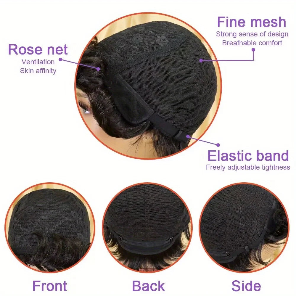 Human Hair Wig for Women Short