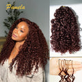 Chocolate Brown Color Burmese Curly Feather Crochet Human hair
